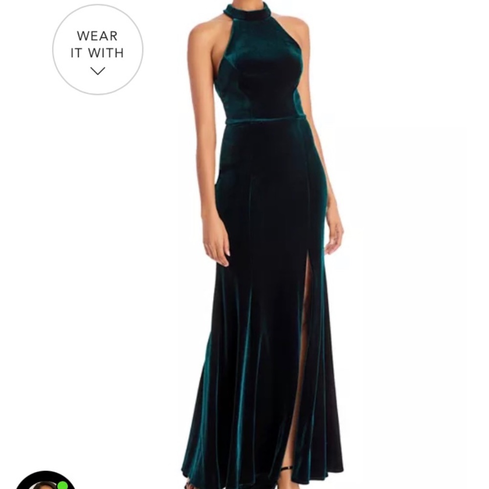 Forest green evening gown by Aqua. New with tags…never worn
